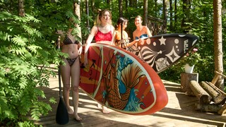 Наслаждайтесь 4 Blonde and Dark-Haired Cuties, 2 Boards, Group Sex - порно видео на ONE-PORN.COM
